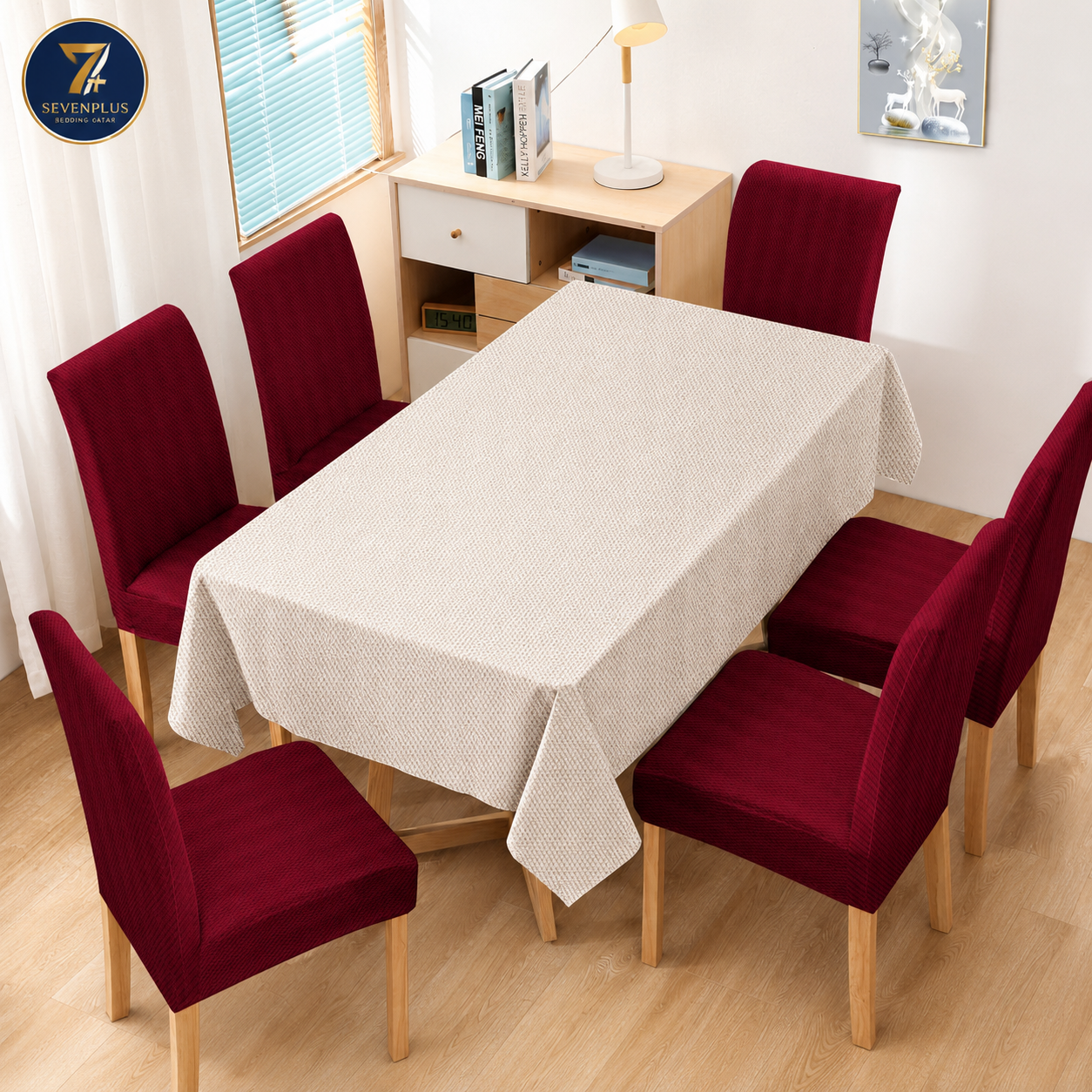 Dining Chair Cover Set 6 Pieces in Qatar | SevenPlus
