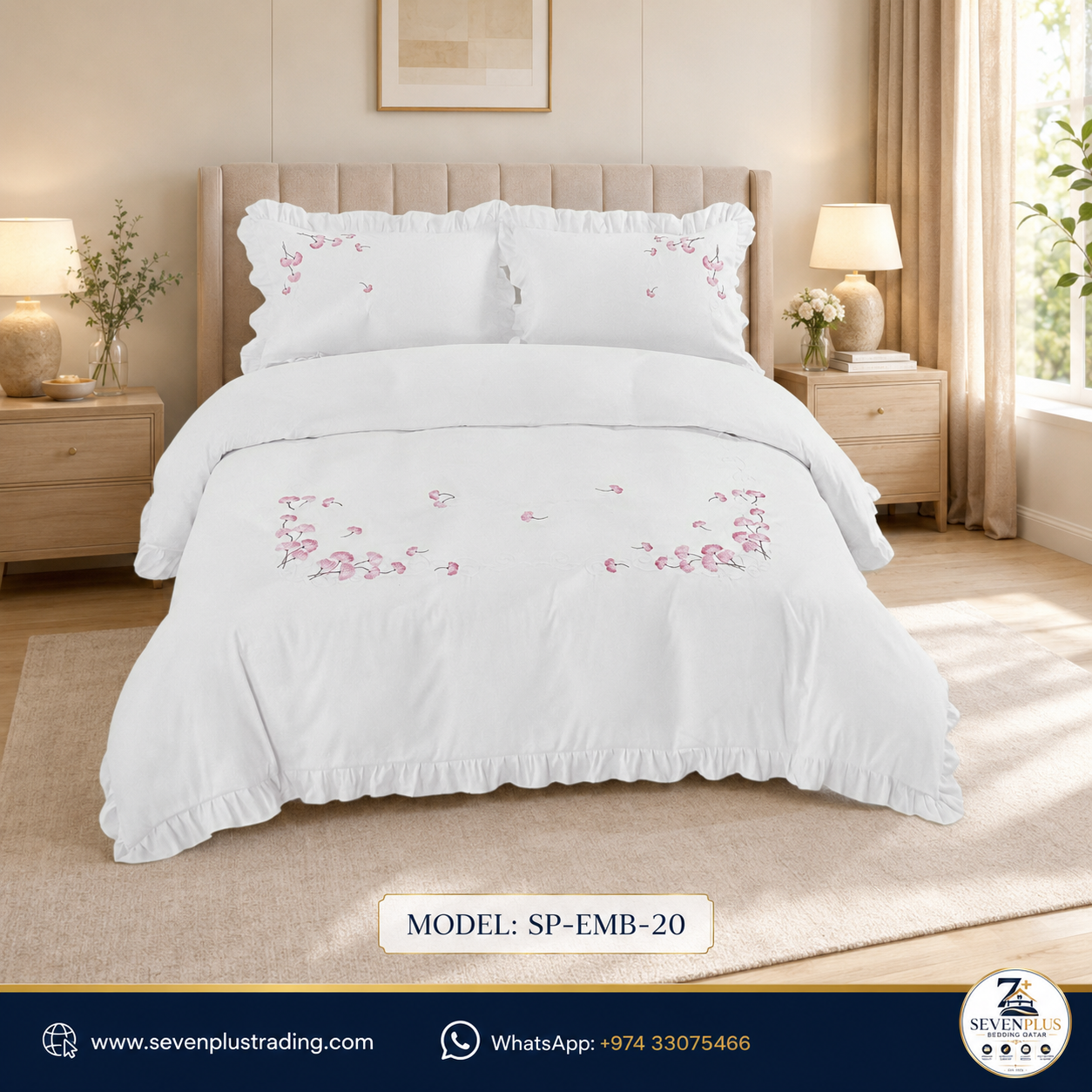 Premium Embroidered Comforter Set 6 PCS – King & Super King Size